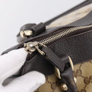 GUCCI GG Crystal Hand Bag Coated Canvas Outlet Beige Gold 327787 Auth ep15785-14