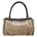 GUCCI GG Crystal Hand Bag Coated Canvas Outlet Beige Gold 327787 Auth ep15785-3