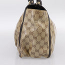 GUCCI GG Crystal Hand Bag Coated Canvas Outlet Beige Gold 327787 Auth ep15785-4