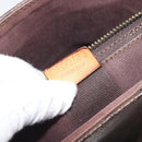 CELINE Macadam Hand Bag PVC Leather Brown Gold Tone Auth ep15786-12