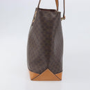 CELINE Macadam Hand Bag PVC Leather Brown Gold Tone Auth ep15786-4