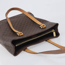 CELINE Macadam Hand Bag PVC Leather Brown Gold Tone Auth ep15786-6