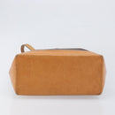 CELINE Macadam Hand Bag PVC Leather Brown Gold Tone Auth ep15786-5