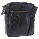 GUCCI GG Implementation Shoulder Bag PVC Black Silver 233268 Auth ep15789-1