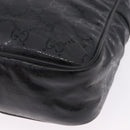 GUCCI GG Implementation Shoulder Bag PVC Black Silver 233268 Auth ep15789-14