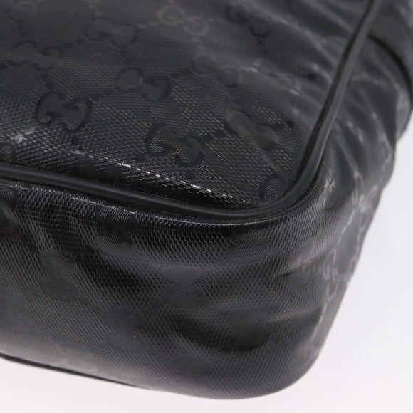 GUCCI GG Implementation Shoulder Bag PVC Black Silver 233268 Auth ep15789
