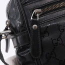 GUCCI GG Implementation Shoulder Bag PVC Black Silver 233268 Auth ep15789-17