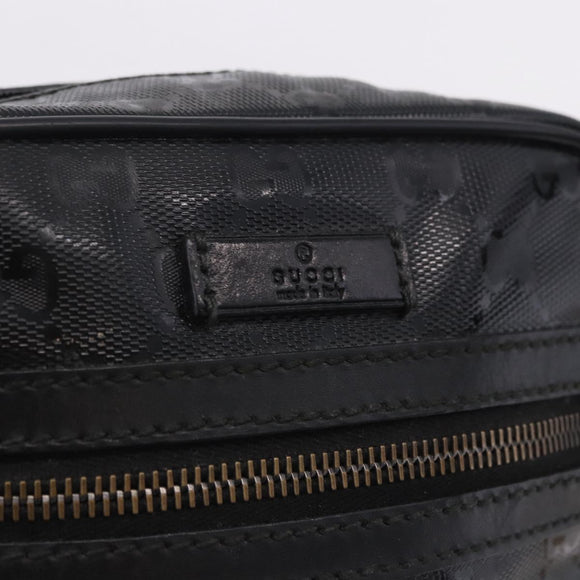 GUCCI GG Implementation Shoulder Bag PVC Black Silver 233268 Auth ep15789