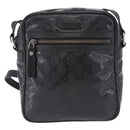 GUCCI GG Implementation Shoulder Bag PVC Black Silver 233268 Auth ep15789-13