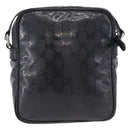 GUCCI GG Implementation Shoulder Bag PVC Black Silver 233268 Auth ep15789-2
