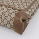 GUCCI Plus Hand Bag PVC Leather Beige Gold Tone Auth ep15790-9