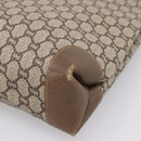 GUCCI Plus Hand Bag PVC Leather Beige Gold Tone Auth ep15790-15