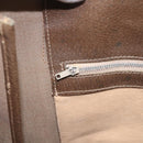 GUCCI Plus Hand Bag PVC Leather Beige Gold Tone Auth ep15790-20