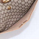GUCCI Plus Hand Bag PVC Leather Beige Gold Tone Auth ep15790-12