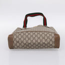 GUCCI Plus Hand Bag PVC Leather Beige Gold Tone Auth ep15790-5
