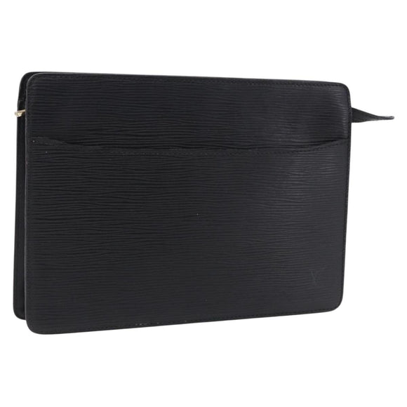 LOUIS VUITTON Epi Pochette Homme Clutch Bag Black M52522 LV Auth ep15793