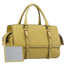 BOTTEGA VENETA INTRECCIATO Hand Bag Leather Yellow Auth ep15794V-1