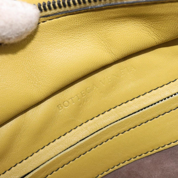 BOTTEGA VENETA INTRECCIATO Hand Bag Leather Yellow Auth ep15794V