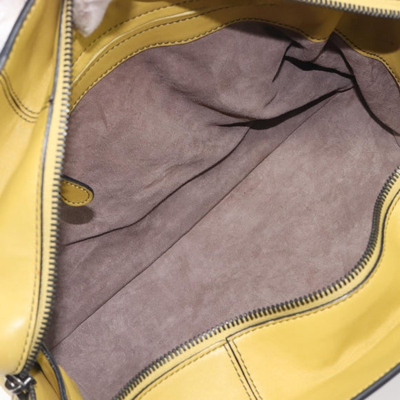 BOTTEGA VENETA INTRECCIATO Hand Bag Leather Yellow Auth ep15794V