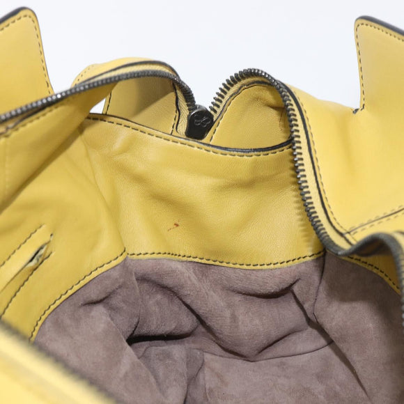 BOTTEGA VENETA INTRECCIATO Hand Bag Leather Yellow Auth ep15794V