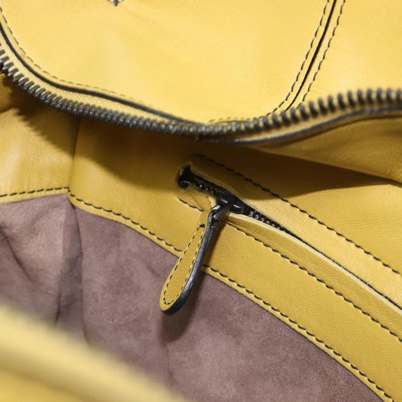 BOTTEGA VENETA INTRECCIATO Hand Bag Leather Yellow Auth ep15794V