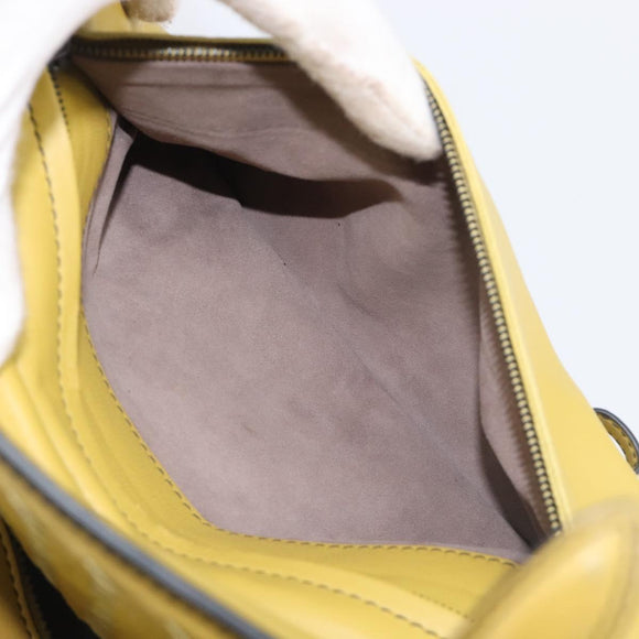 BOTTEGA VENETA INTRECCIATO Hand Bag Leather Yellow Auth ep15794V