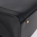 GUCCI Bamboo Hand Bag Leather Black Gold Tone 02 123 0260 Auth ep15795-9