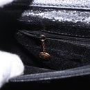 GUCCI Bamboo Hand Bag Leather Black Gold Tone 02 123 0260 Auth ep15795-22