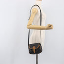 CELINE Shoulder Bag Leather Black Gold Tone Auth ep15799-24