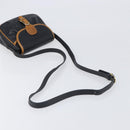 CELINE Shoulder Bag Leather Black Gold Tone Auth ep15799-7