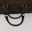 Christian Dior Trotter Boston Bag Suede Brown Gold Tone Auth ep15800-7