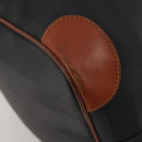 FENDI Pecan Boston Bag PVC Leather Black Brown Auth ep15801-11