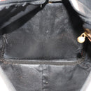 FENDI Pecan Boston Bag PVC Leather Black Brown Auth ep15801-19