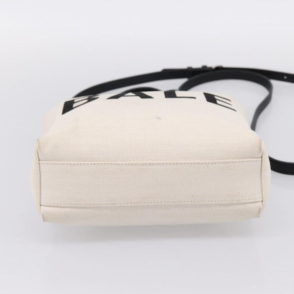 BALENCIAGA Everyday Tote Bag Canvas 2way White Black 544459 Auth ep15802