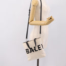 BALENCIAGA Everyday Tote Bag Canvas 2way White Black 544459 Auth ep15802-25