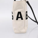 BALENCIAGA Everyday Tote Bag Canvas 2way White Black 544459 Auth ep15802-4