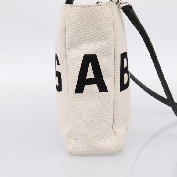 BALENCIAGA Everyday Tote Bag Canvas 2way White Black 544459 Auth ep15802