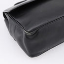 CELINE Shoulder Bag Leather Black Gold Tone Auth ep15804-11