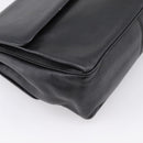 CELINE Shoulder Bag Leather Black Gold Tone Auth ep15804-13