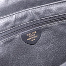 CELINE Shoulder Bag Leather Black Gold Tone Auth ep15804-14
