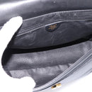 CELINE Shoulder Bag Leather Black Gold Tone Auth ep15804-15