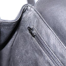 CELINE Shoulder Bag Leather Black Gold Tone Auth ep15804-18