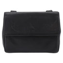 CELINE Shoulder Bag Leather Black Gold Tone Auth ep15804-3