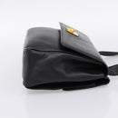 CELINE Shoulder Bag Leather Black Gold Tone Auth ep15804-5