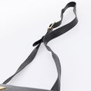 CELINE Shoulder Bag Leather Black Gold Tone Auth ep15804-8