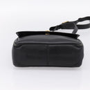 CELINE Shoulder Bag Leather Black Gold Tone Auth ep15804-9