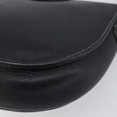 Christian Dior Shoulder Bag Leather Navy Silver Auth ep15806-12