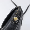 Christian Dior Shoulder Bag Leather Navy Silver Auth ep15806-14