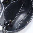Christian Dior Shoulder Bag Leather Navy Silver Auth ep15806-18