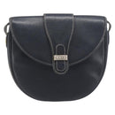 Christian Dior Shoulder Bag Leather Navy Silver Auth ep15806-2